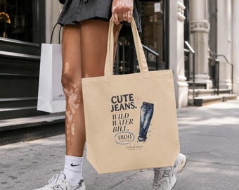 Organic Cotton Tote Bag: 1800 Gallons Denim Water Use Shopper