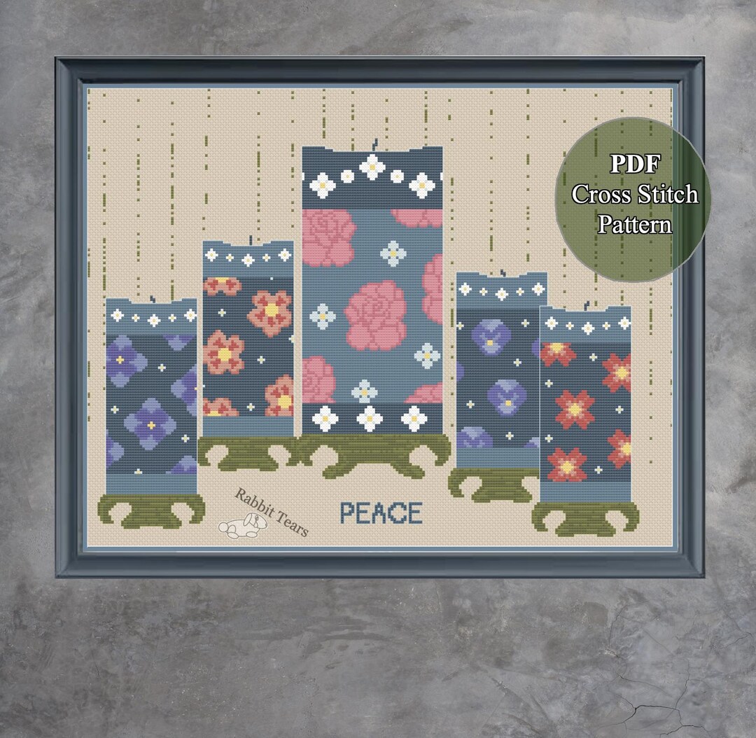 Peace (big) Fruit of the Spirit, Candles Devotional Cross Stitch ...