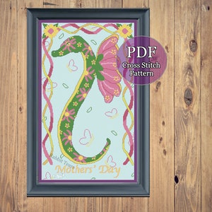 Mothers&#39; Day (Big) Holiday Dragon Devotional Cross Stitch Pattern PDF download