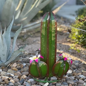 Handgemaakte Metalen Dark Dik Cactus - Garden Art