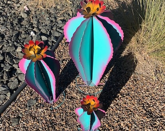 Handmade Metal Cactus - Garden Art