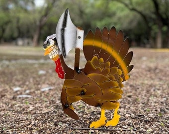 Handmade Maniac Turkey Decor - Metal Yard Art