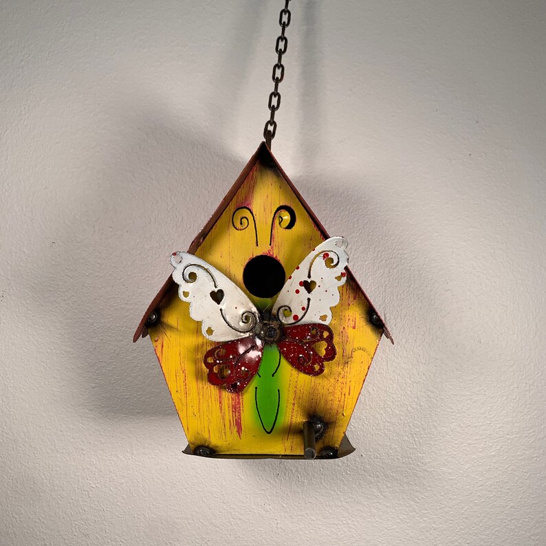 Birdhouse with Hummingbird Etsy