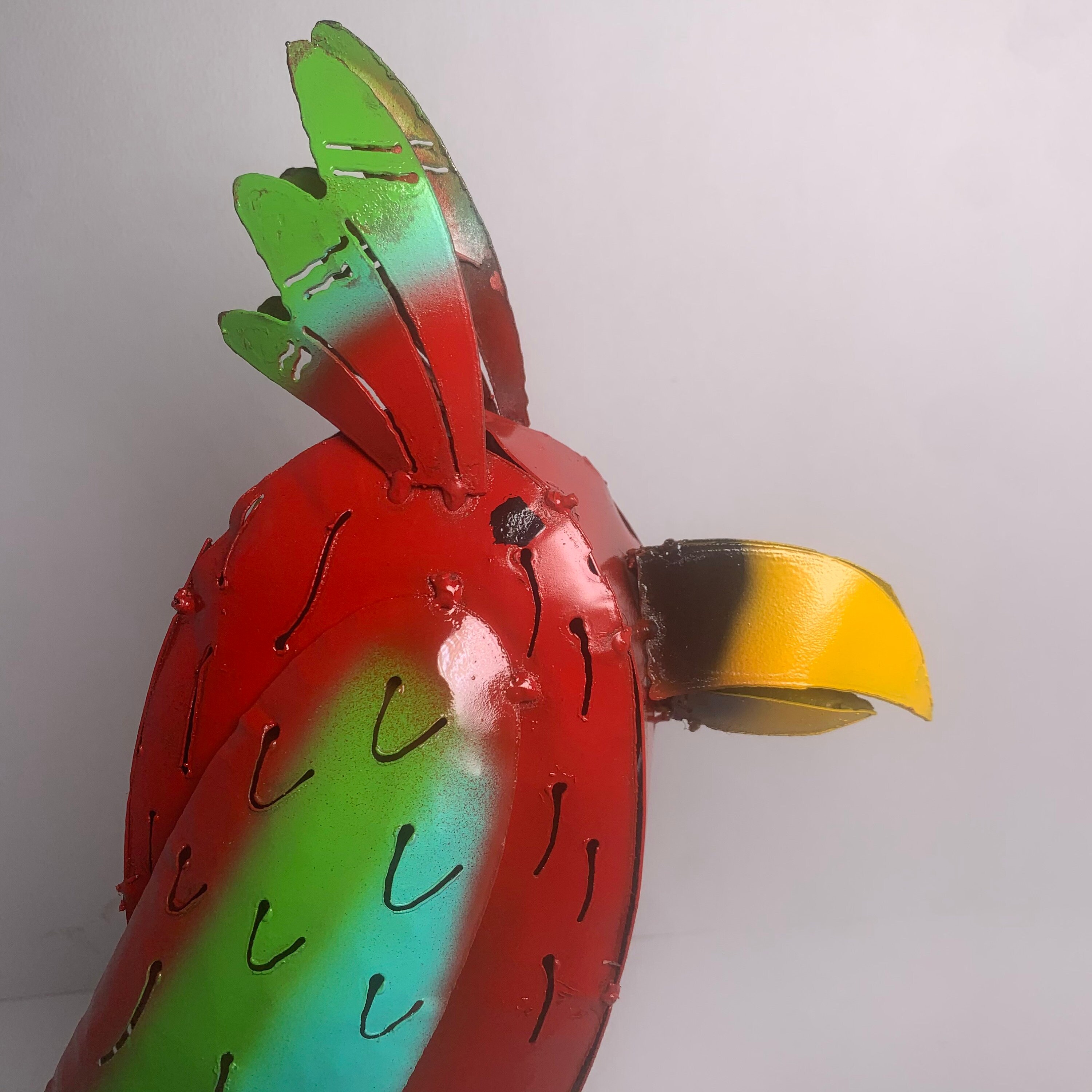 Decorative Handmade Metal Parrot Metal Yard Art Etsy