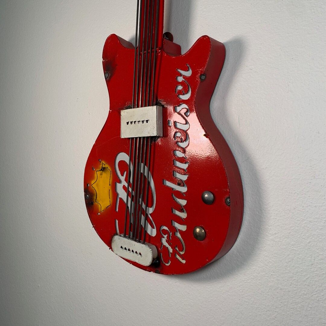 Guitar Budweiser Beer Decoration Etsy