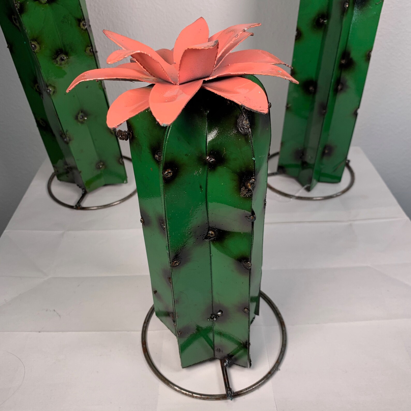 Metal Cactus Garden Art Etsy