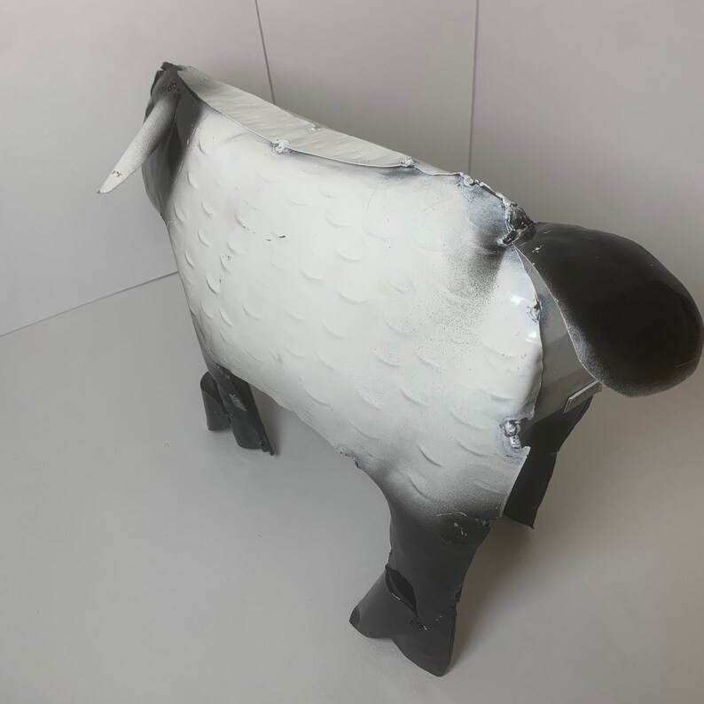 Decorative Rustic Metal Sheep Metal Art Etsy