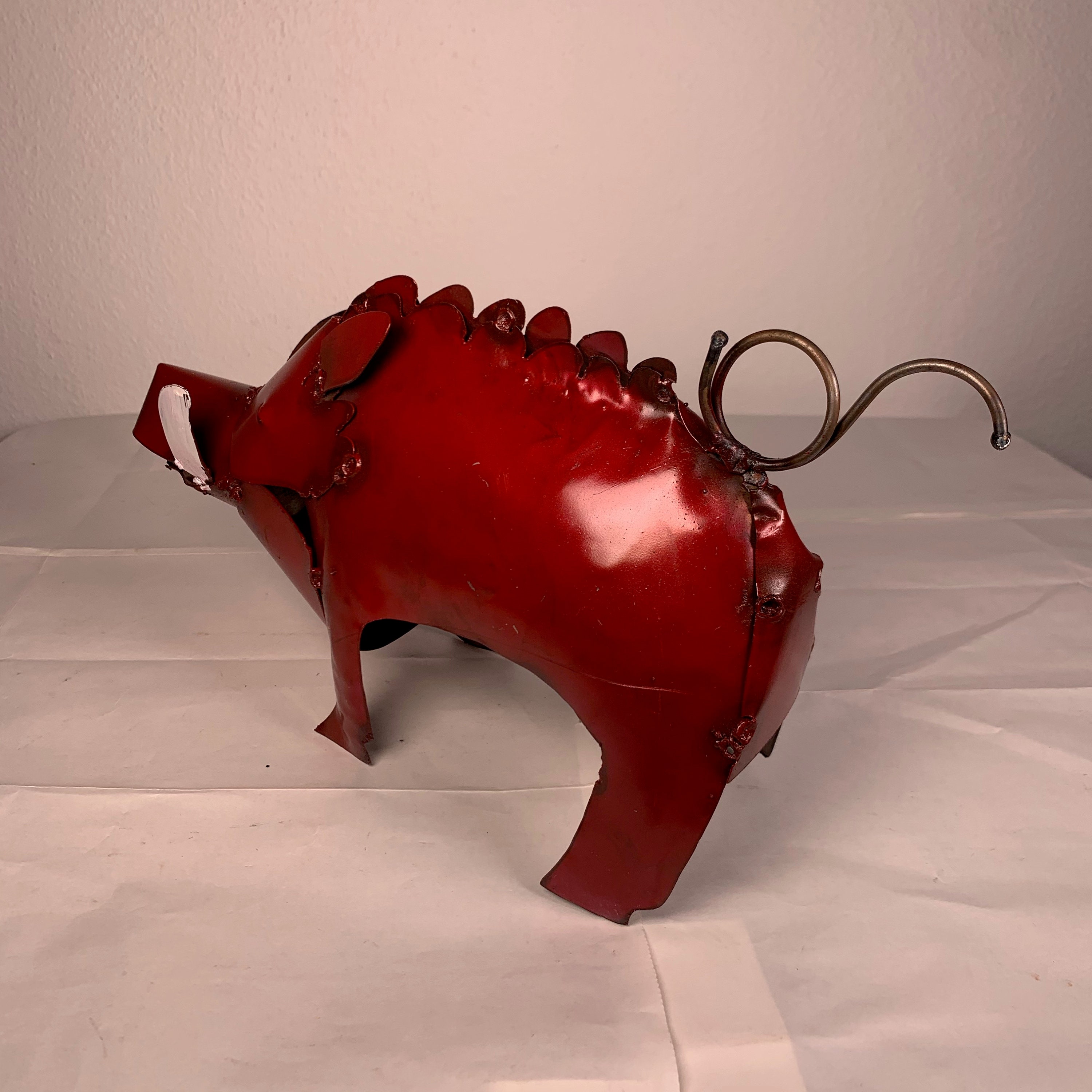 Arkansas Red Metal Hog Pig Sculpture Garden Decor Etsy 日本