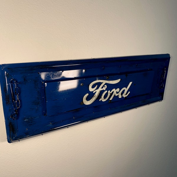 Ford Achterklep/Metalen Ford Sign - Metal Yard Art