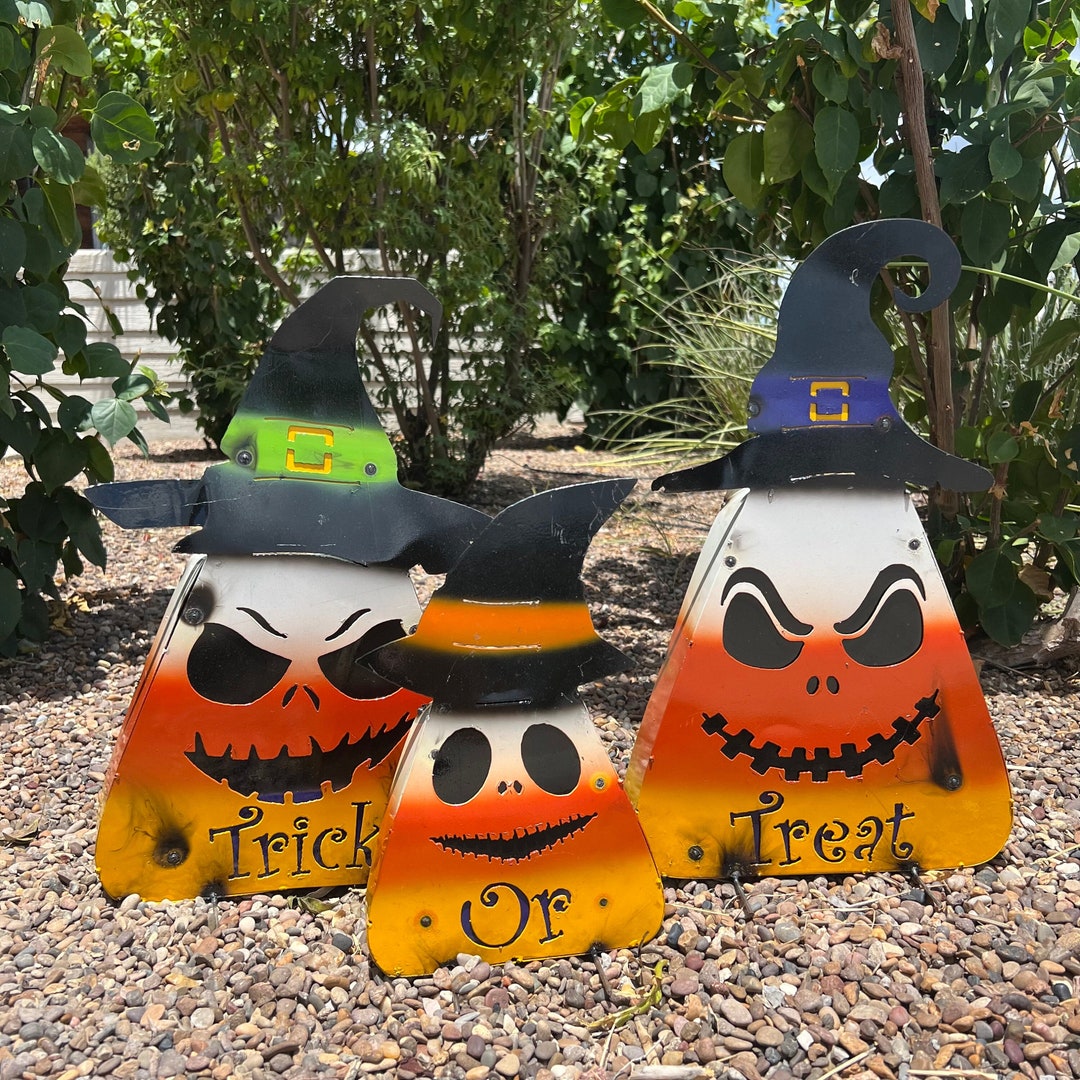 Trick or Treat Sculpture Metal Yard Art Etsy