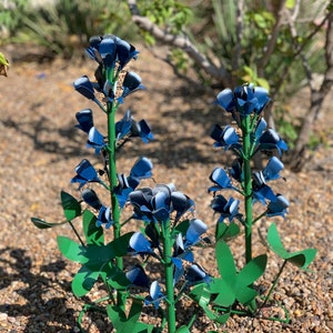 Handmade Metal Bluebonnets Set of 3