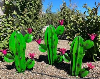 Erdnuss Handgefertigter Metall Kaktus - Gartenkunst