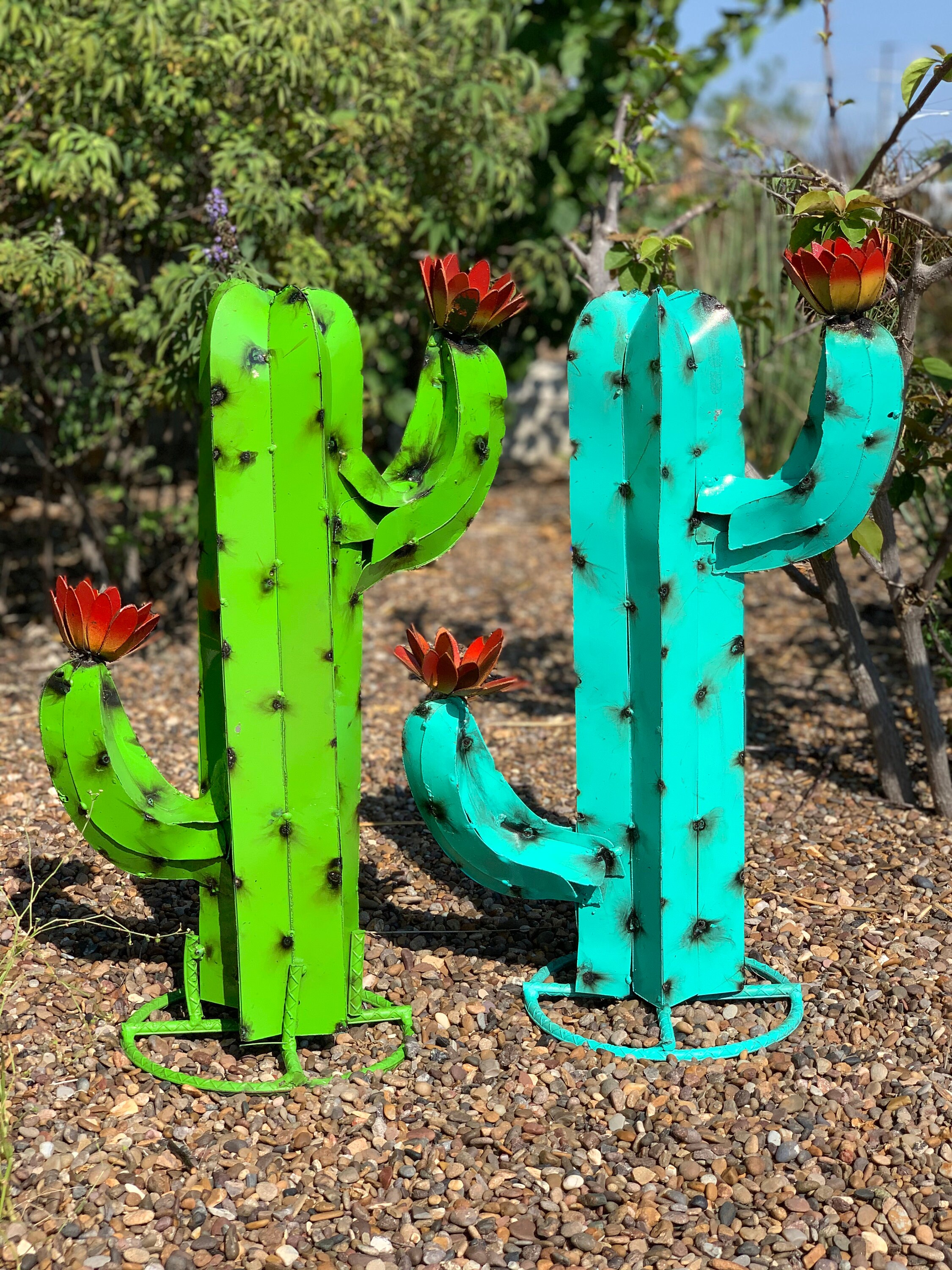Metal Saguaro Cactus Garden Art Etsy Australia