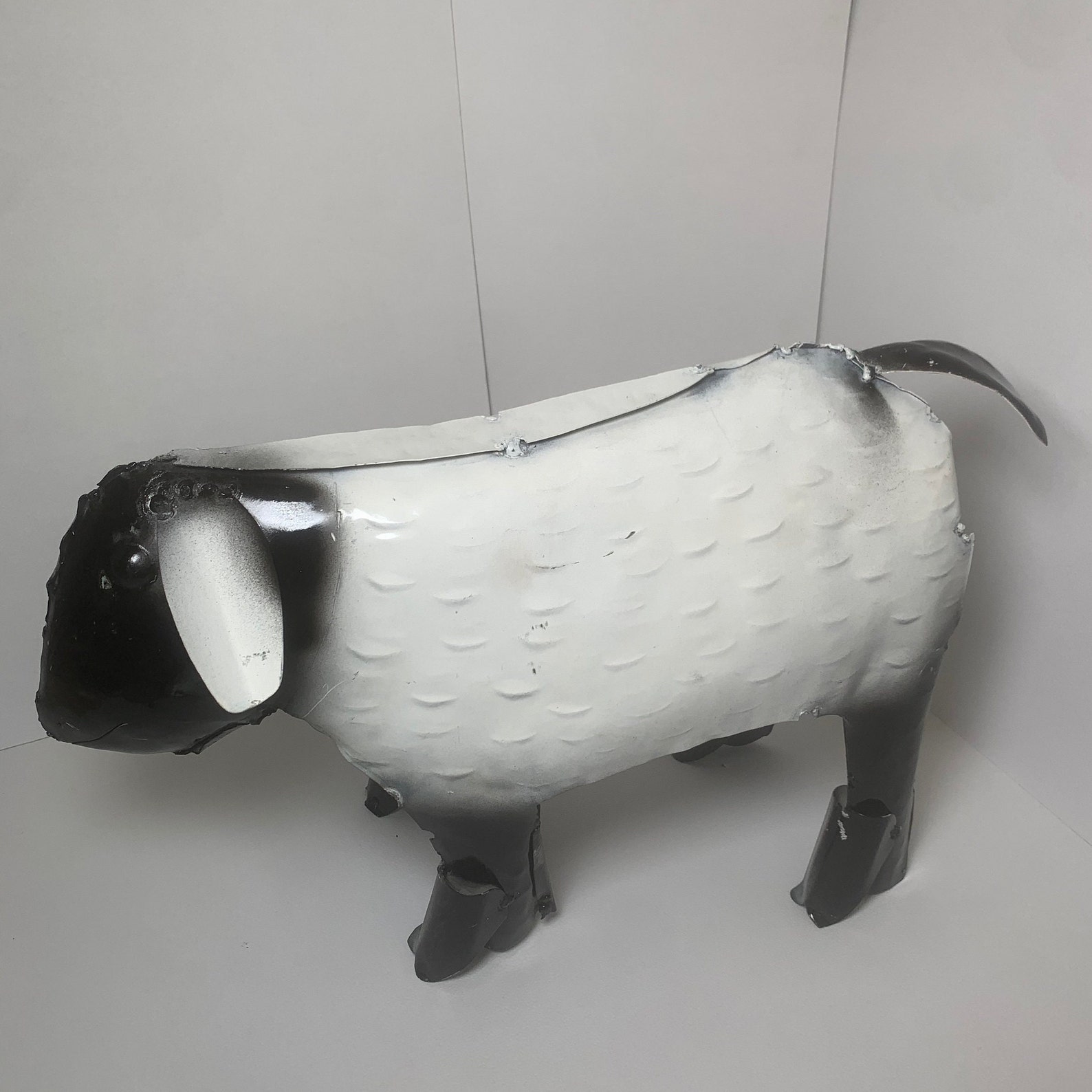 Decorative Rustic Metal Sheep Metal Art Etsy