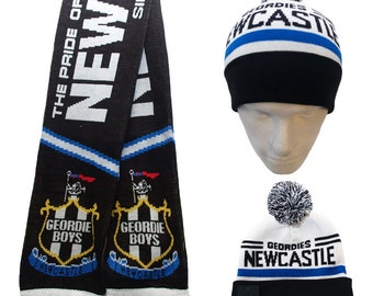 Newcastle Geordie Nation Hat and Scarf Combination Great Gift Idea