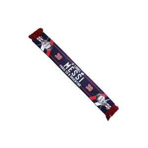 Paris SG Scarf Messi 30 HD Wide Wall Banner Stripe Fan Original PSG Product Gift image 3