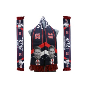 Paris SG Scarf Messi 30 HD Wide Wall Banner Stripe Fan Original PSG Product Gift image 1