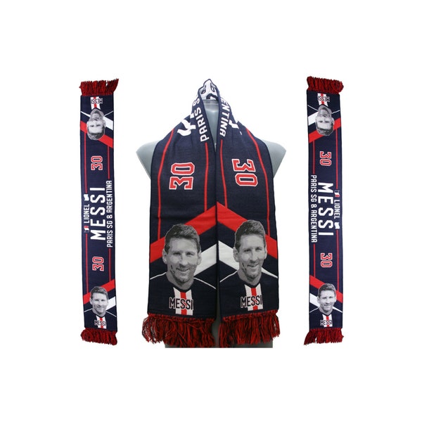 Echarpe Paris SG Messi 30, bannière murale large HD à rayures pour supporter, produit cadeau original du PSG