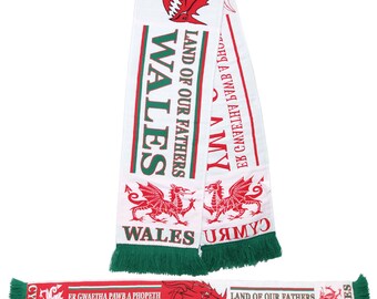 Wales Scarf Land Of Our Fathers Wide HD Scarf Yma O Hyd Fan Original Supporters Gift Idea