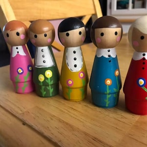 Flower Friends Peg Dolls