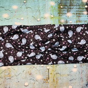 Narwhal headband, stars headband, black with stars, adult headband