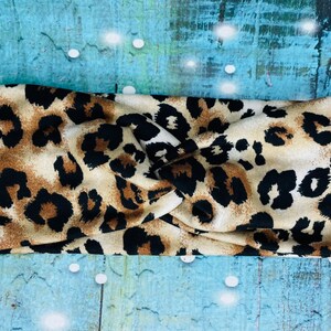 Leopard/cheetah knotted headband