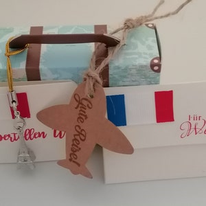FRANKREICH Paris Geldgeschenkverpackung Eifelturm Papier Reiseköfferchen NEUTRAL Verpackung Geld Urlaubs- Reisekasse Geburtstag Weihnachten