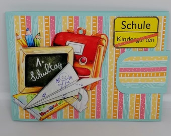 Geldgeschenk Verpackung Karte Zur Einschulung Zum Schulanfang 1. Schultag Geldbörse  Gutscheinkarte  Glückwunschkarte (S13