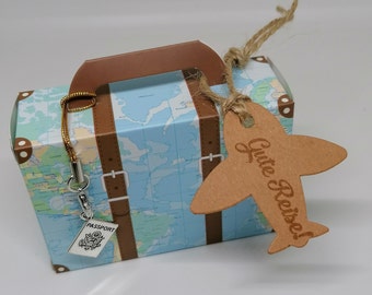 SPAIN Money gift packaging Passport Paper Travel suitcase NEUTRAL Packaging Money Holiday Travel Fund Birthday Christmas