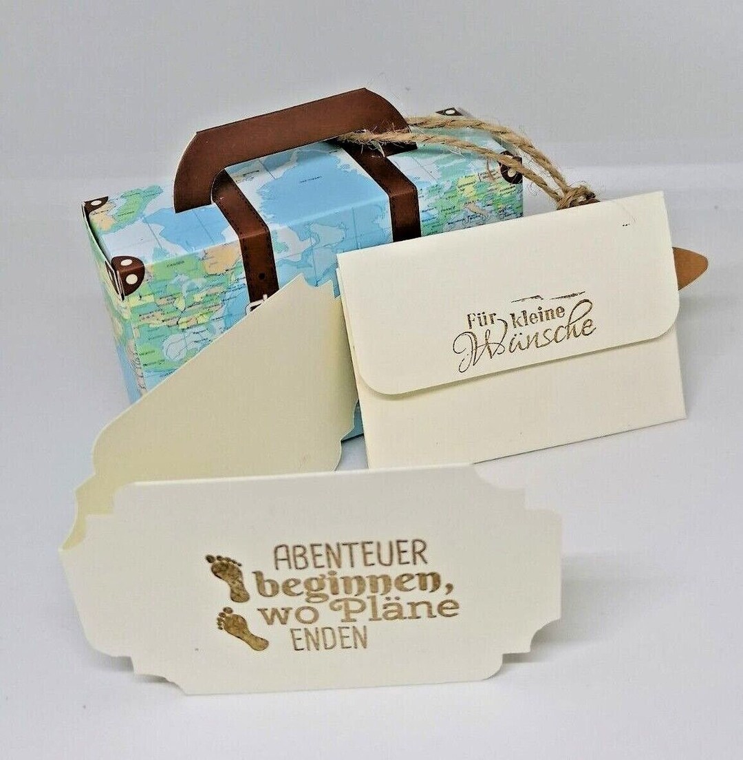ADVENTURE Money Gift Packaging Money Card Suitcase Holiday Travel Fund ...