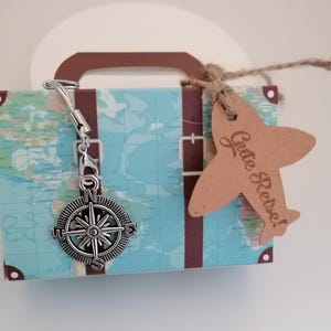 ALLE ANLÄSSE Geldgeschenkverpackung Papierköfferchen Kompass Urlaubsgeld Welt- Schiffsreise Verpackung Geld Geburtstag Jugendweihe Hochzeit