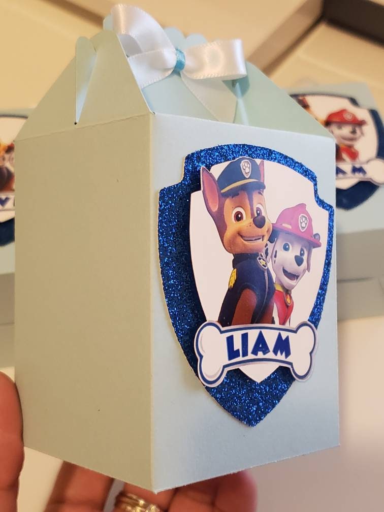Party favor box Paw patrol or any theme Perfect favors | Etsy