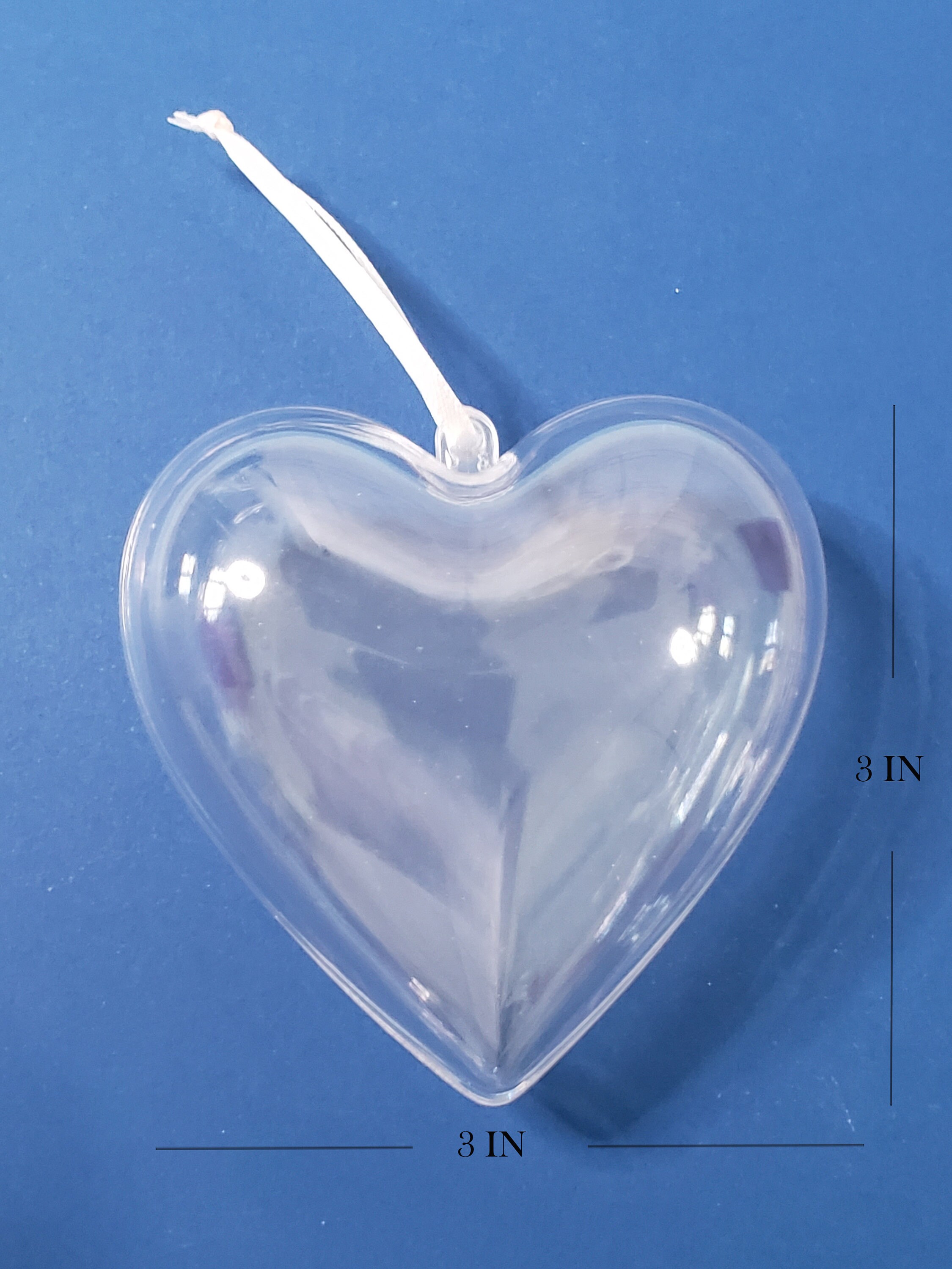 Set of 12 DIY Plastic acrylic Heart shape openable fillable Etsy