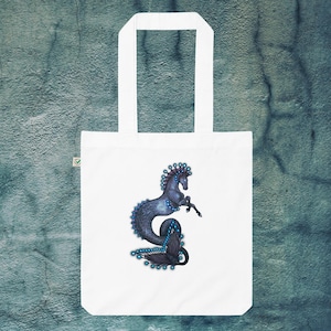Hippocampus Organic fashion tote bag