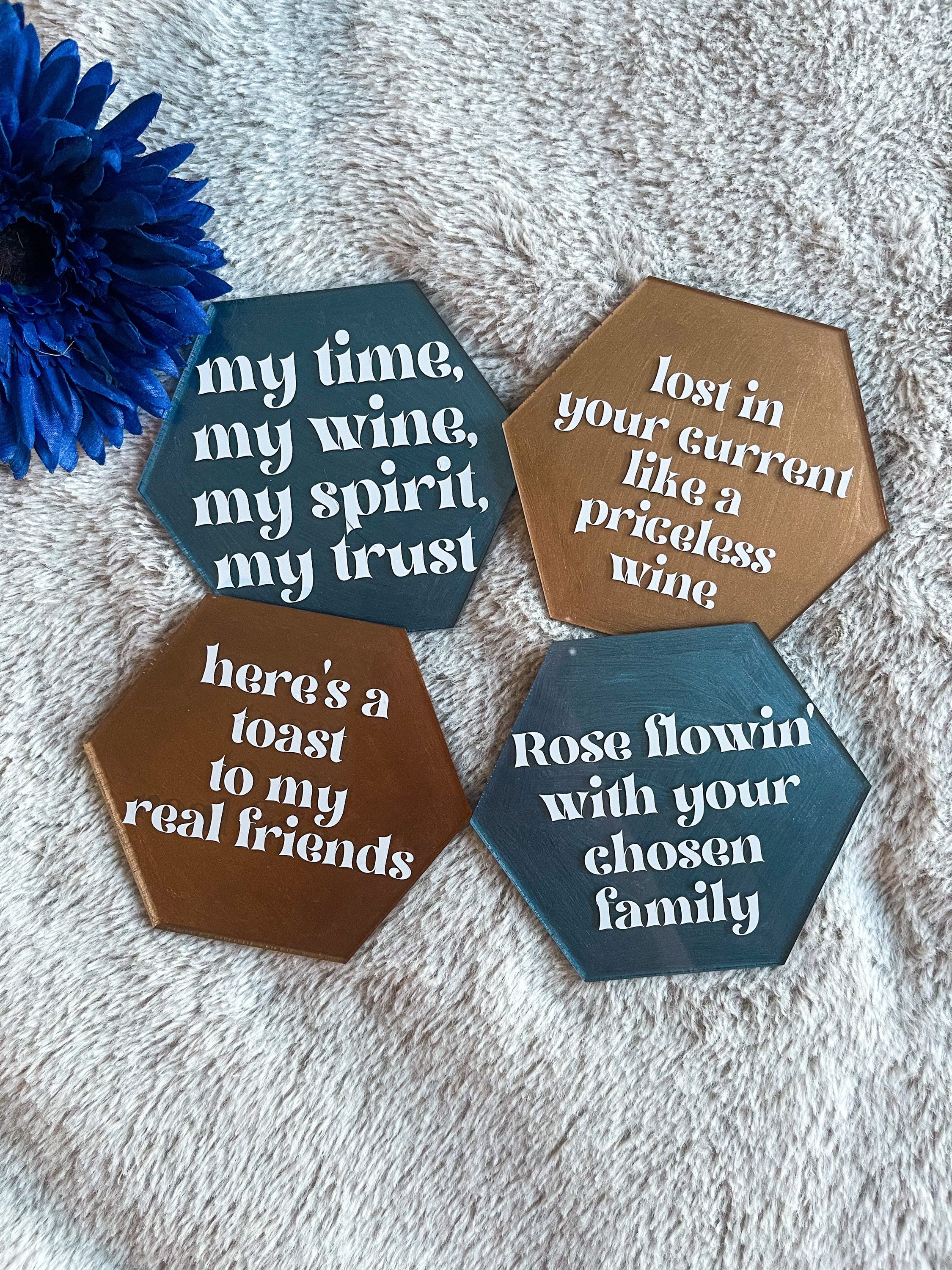 Taylor Swift lyrics Coaster Set Barware accessories Wine Etsy