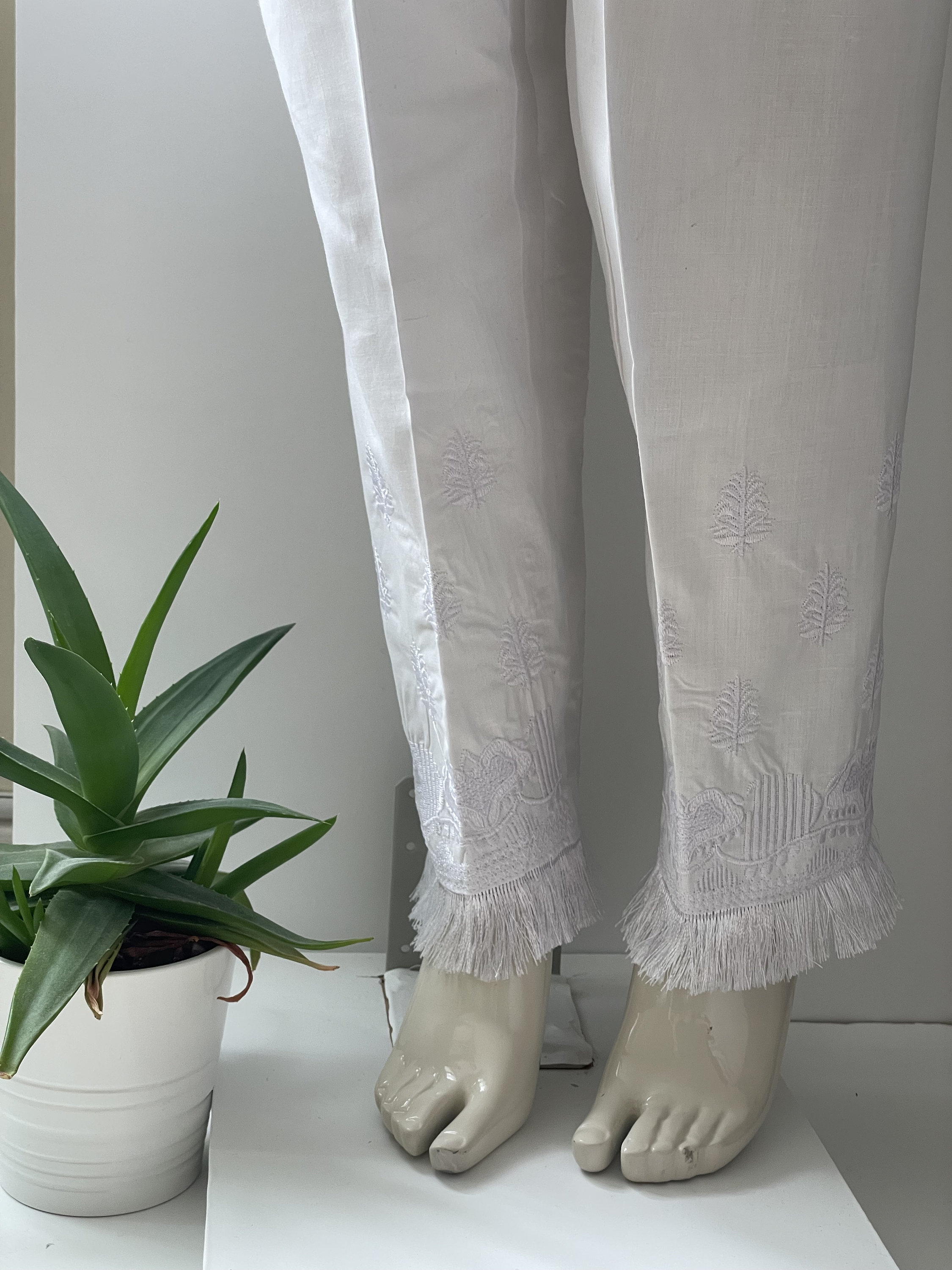 Indian Pakistani Pants trousers Minimalist Cigarette Cotton Slim