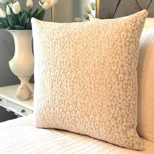 Gold and Cream Lumber Leopard Print Pillow Cover Etsy