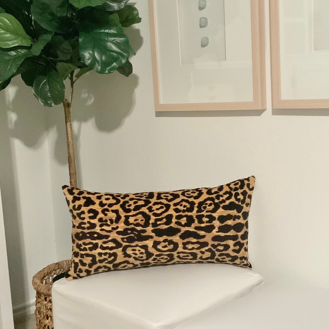 Leopard Lumbar Pillow Cover Trend Etsy
