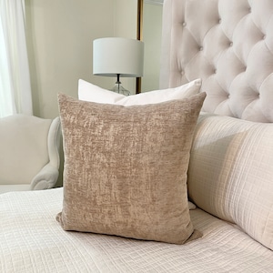 Tan Chenille Pillow cover