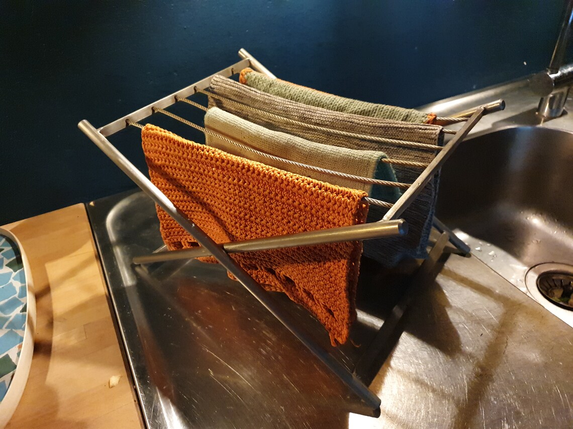 Rag Stand Stainless Steel Solid Robust Foldable RAG RACK Etsy