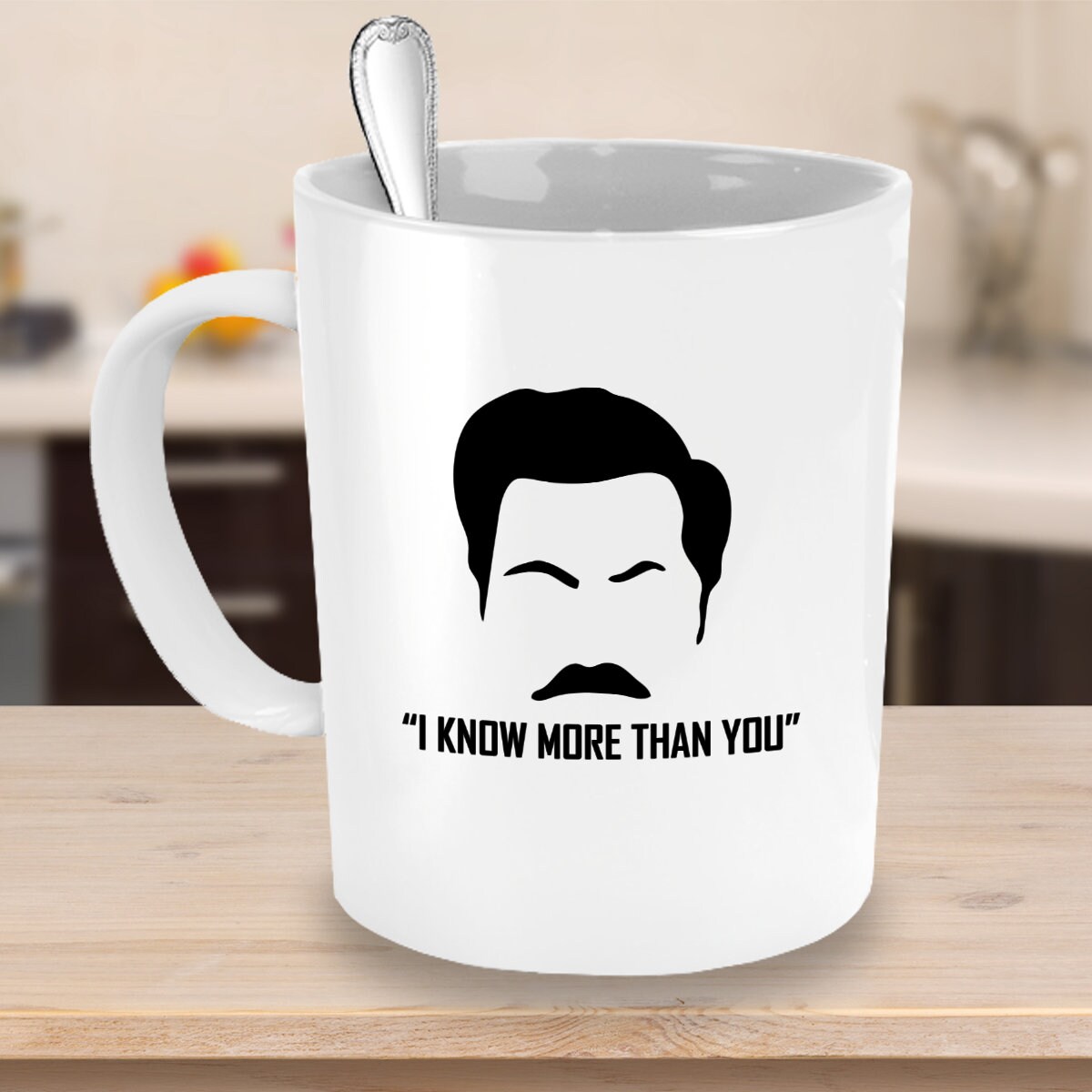Ron swanson i know more than you mug Etsy