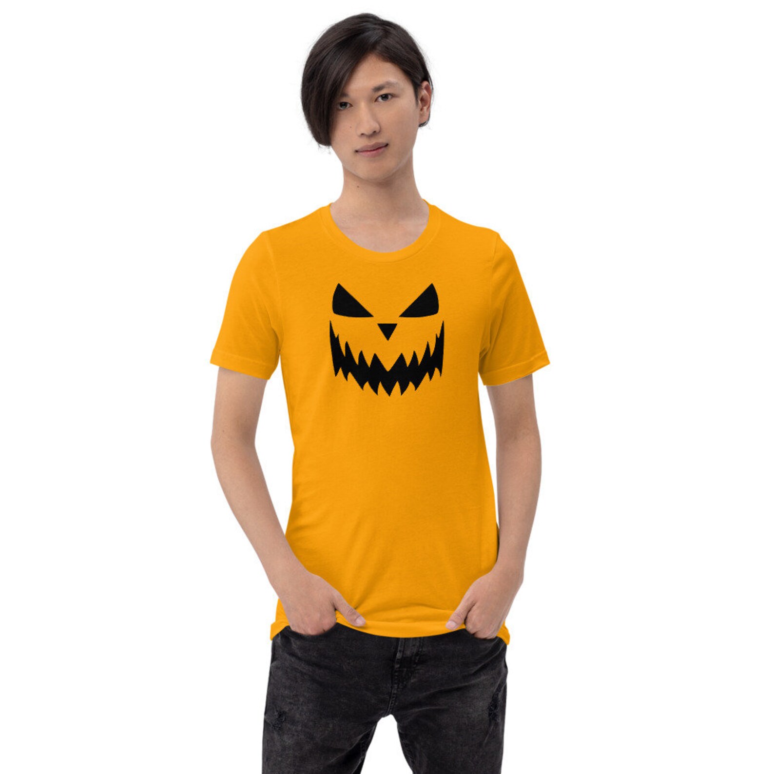 Halloween pumpkin Orange unisex t-shirt | Etsy