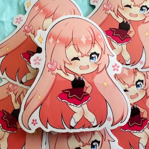 mignon sticker vinyle kawaii chibi idole manga anime scrapbooking nekomimi lapin