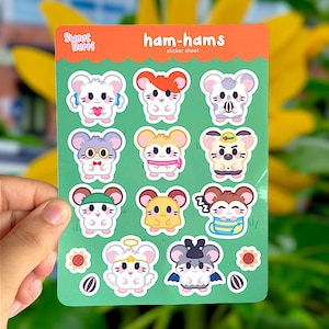 Ham-Hams Sticker Sheet | Kawaii Stickers