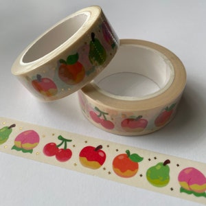Island Fruit Washi Tape | Kawaii Decorative Stationary Tape