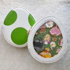 PREORDER Green Spotted Egg Ita Bag | Kawaii Hard Enamel Pin Display Purse