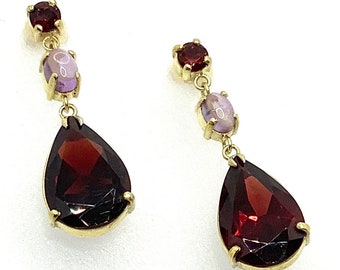 Garnet Dangle Earrings will give the wearer a look of elegance and sophistication.
