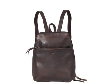 Leather Backpack Perth - Brown