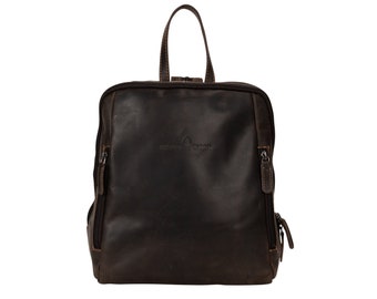 Leather Backpack Brown - Anna