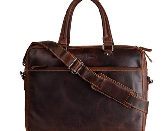 Leather Laptop Bag Manhattan - Unisex